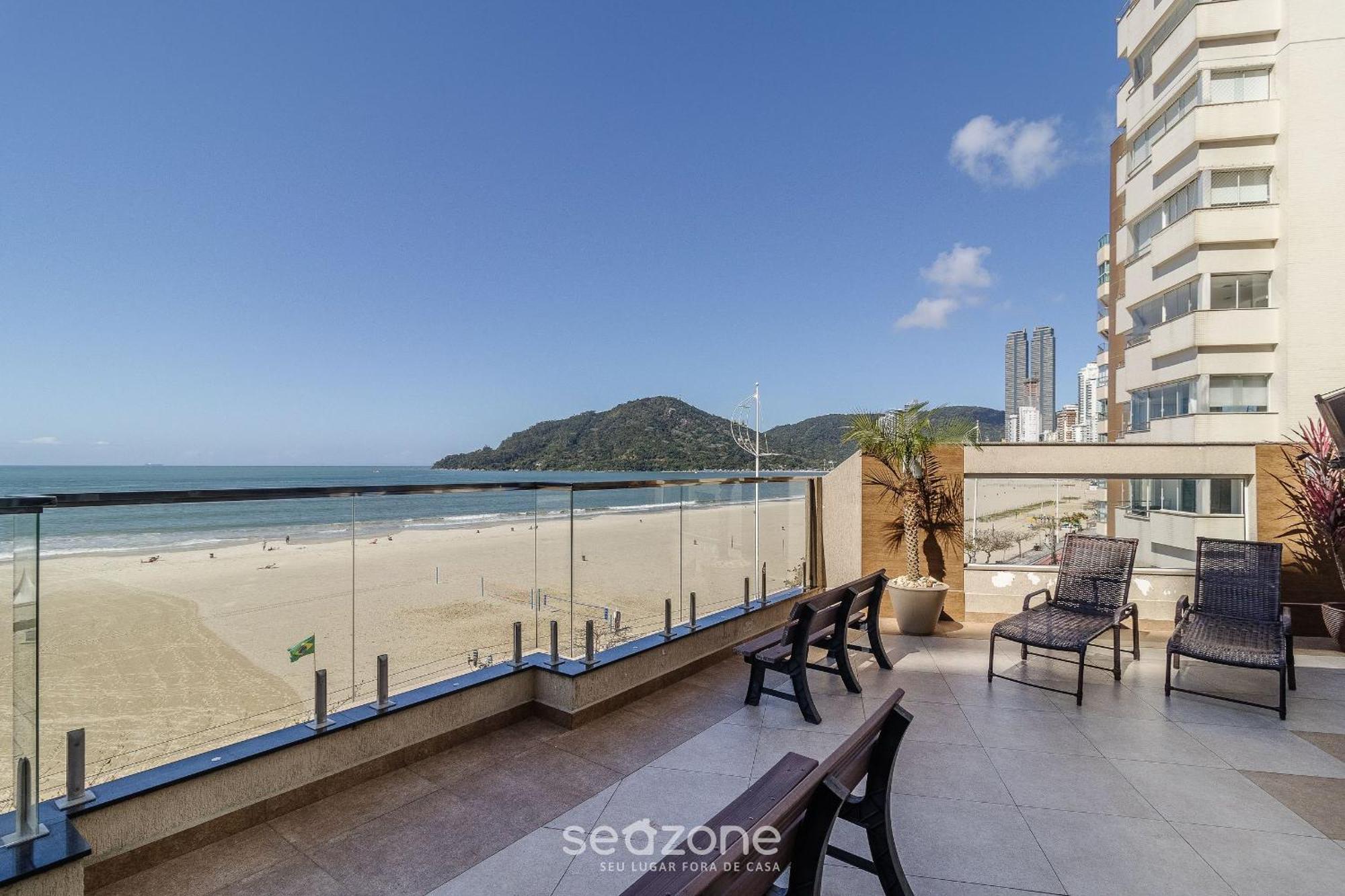 Apartamento Apto Vista Mar C/ Churrasq. Na Orla Bc Cet1604 *